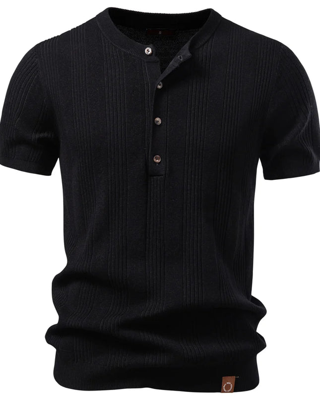AIOPESON Men's Henley Neck T-Shirt - Soft, Breathable, Casual Summer Top