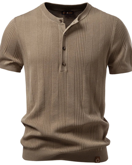 AIOPESON Men's Henley Neck T-Shirt - Soft, Breathable, Casual Summer Top