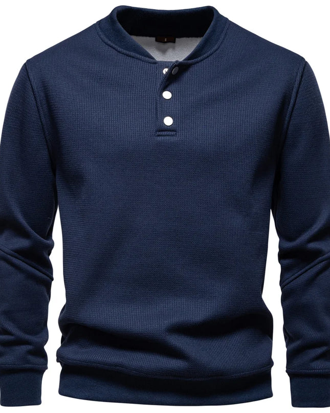 AIOPESON Men's High-Quality Fleece Lined Sweatshirt - Casual Comfort