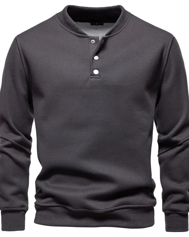 AIOPESON Men's High-Quality Fleece Lined Sweatshirt - Casual Comfort
