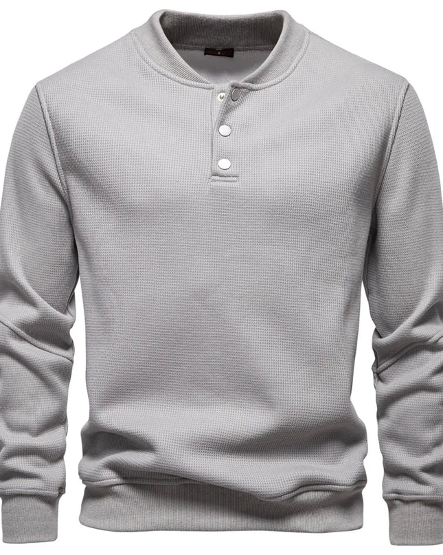 AIOPESON Men's High-Quality Fleece Lined Sweatshirt - Casual Comfort