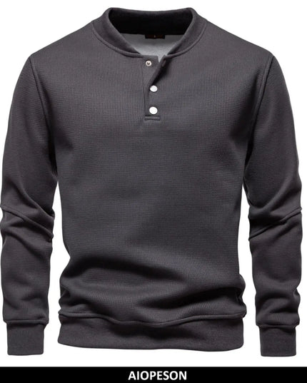 AIOPESON Men's High-Quality Fleece Lined Sweatshirt - Casual Comfort