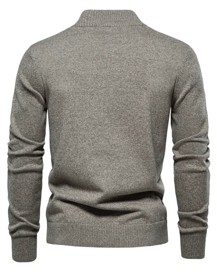 AIOPESON Men's Knit Mock Neck Cardigan - Casual Autumn Sweater