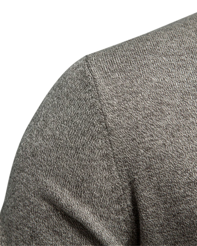 AIOPESON Men's Knit Mock Neck Cardigan - Casual Autumn Sweater