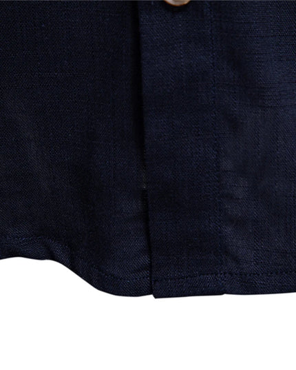 AIOPESON Men's Long-Sleeve Linen Shirt - Casual, Breathable Comfort