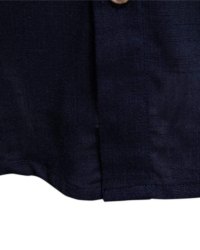 AIOPESON Men's Long-Sleeve Linen Shirt - Casual, Breathable Comfort