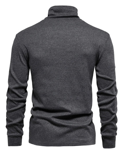 AIOPESON Men's Long Sleeve Turtleneck Shirt - Casual Autumn Wear