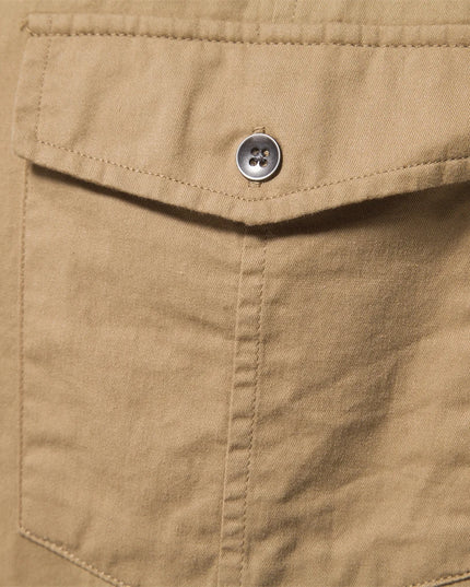 AIOPESON Men's Military Style Cotton Pocket Shirt - Slim Fit Long Sleeve