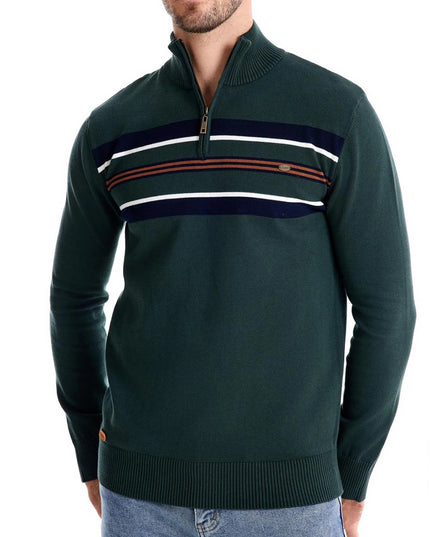 AIOPESON Men's Mock Neck Cotton Pullover - Casual Business Style