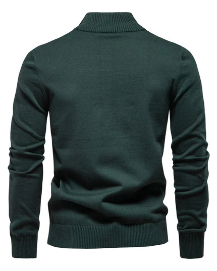 AIOPESON Men's Mock Neck Cotton Pullover - Casual Business Style