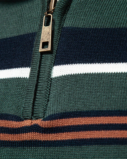 AIOPESON Men's Mock Neck Cotton Pullover - Casual Business Style