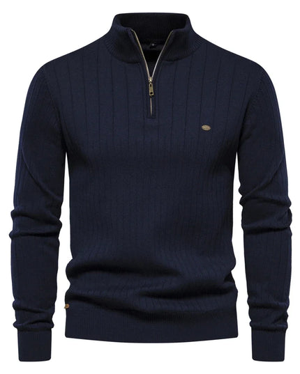 AIOPESON Mens Mock Neck Quarter Zipper Pullover Sweater - Warm Casual