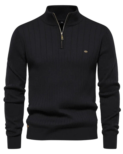 AIOPESON Mens Mock Neck Quarter Zipper Pullover Sweater - Warm Casual