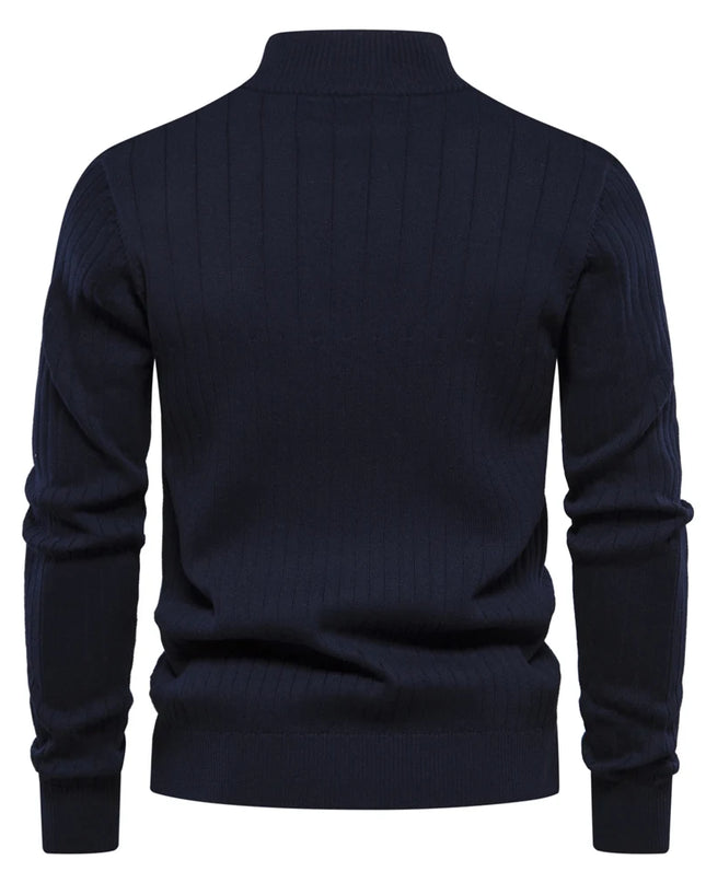 AIOPESON Mens Mock Neck Quarter Zipper Pullover Sweater - Warm Casual