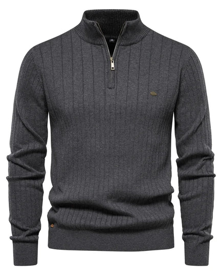 AIOPESON Mens Mock Neck Quarter Zipper Pullover Sweater - Warm Casual