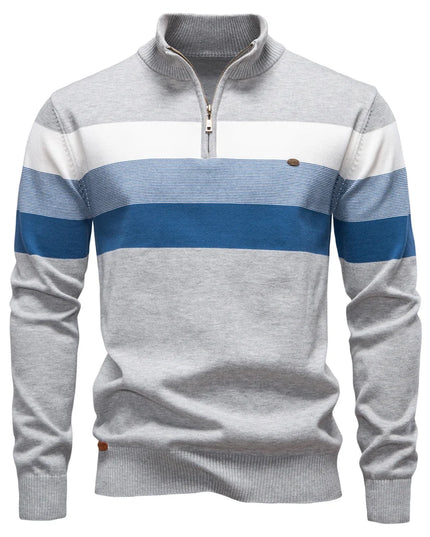 AIOPESON Men's Mock Neck Sweater - Autumn-Winter Quarter Zipper