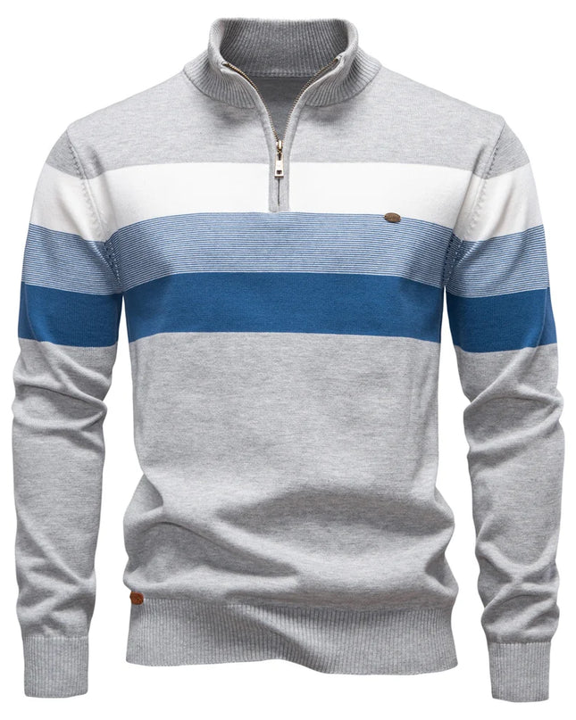 AIOPESON Men's Mock Neck Sweater - Autumn-Winter Quarter Zipper