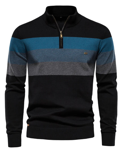 AIOPESON Men's Mock Neck Sweater - Autumn-Winter Quarter Zipper