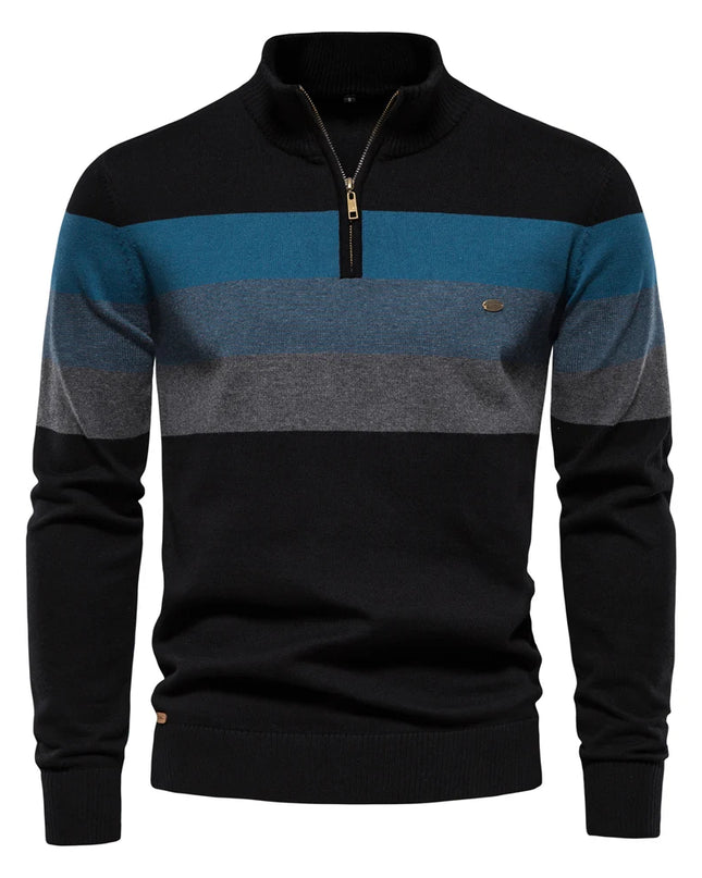 AIOPESON Men's Mock Neck Sweater - Autumn-Winter Quarter Zipper
