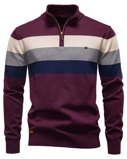 AIOPESON Men's Mock Neck Sweater - Autumn-Winter Quarter Zipper