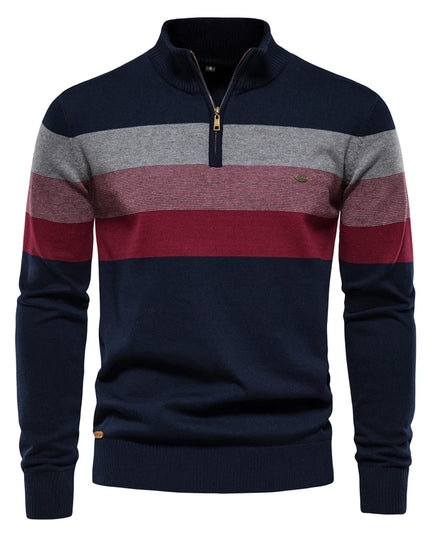 AIOPESON Men's Mock Neck Sweater - Autumn-Winter Quarter Zipper