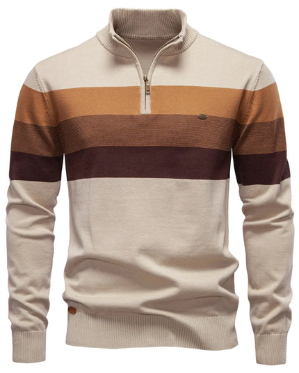 AIOPESON Men's Mock Neck Sweater - Autumn-Winter Quarter Zipper