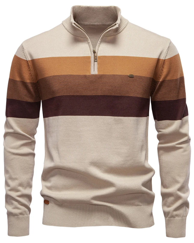 AIOPESON Men's Mock Neck Sweater - Autumn-Winter Quarter Zipper