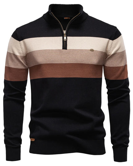 AIOPESON Men's Mock Neck Sweater - Autumn-Winter Quarter Zipper
