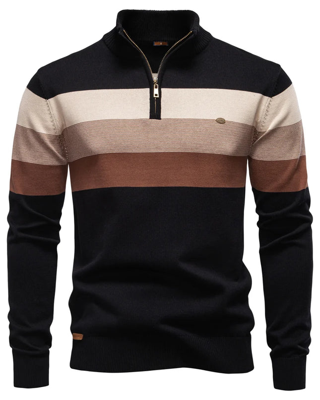 AIOPESON Men's Mock Neck Sweater - Autumn-Winter Quarter Zipper