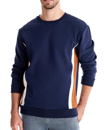 AIOPESON Men's Patchwork Crew Neck Sweatshirt - Fashion Casual Style