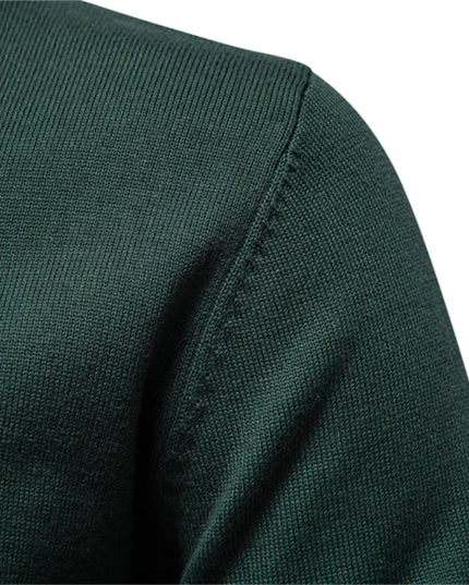 AIOPESON Men's Quarter Zip Cotton Pullover Sweater - Casual Solid Color