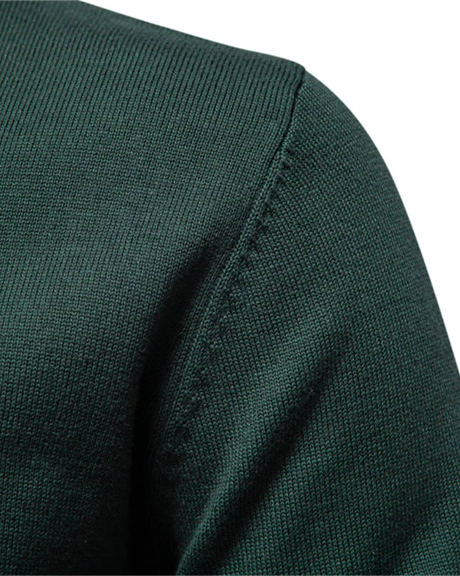 AIOPESON Men's Quarter Zip Cotton Pullover Sweater - Casual Solid Color