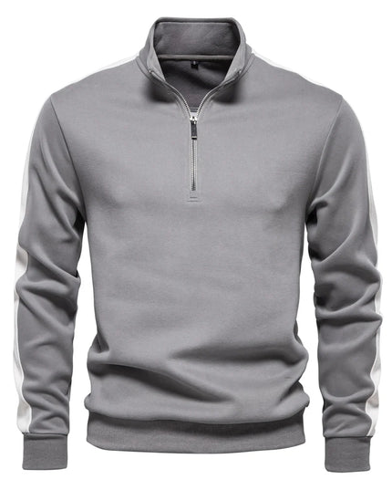 AIOPESON Men's Quarter-Zip Mock Neck Sweatshirt - Lightweight, Casual Style