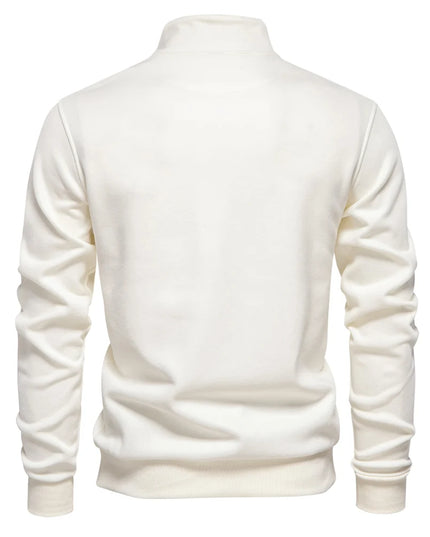 AIOPESON Men's Quarter-Zip Mock Neck Sweatshirt - Lightweight, Casual Style