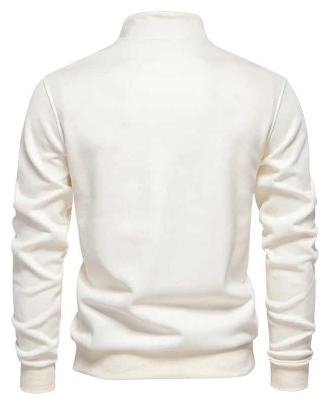 AIOPESON Men's Quarter-Zip Mock Neck Sweatshirt - Lightweight, Casual Style