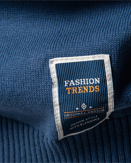 AIOPESON Men’s Solid Cotton Crew Neck Sweater - Casual Classic Style