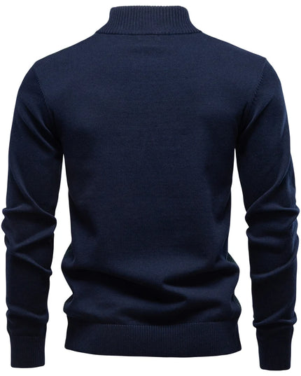 AIOPESON Men's Turtleneck Sweater - Striped Knit Pullover for Autumn