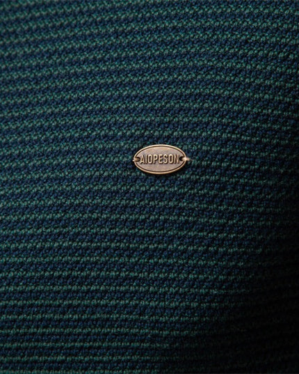AIOPESON Men's Turtleneck Sweater - Striped Knit Pullover for Autumn