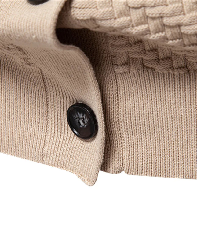 AIOPESON Men's V Neck Button-Up Cotton Cardigan - Casual Knit Sweater