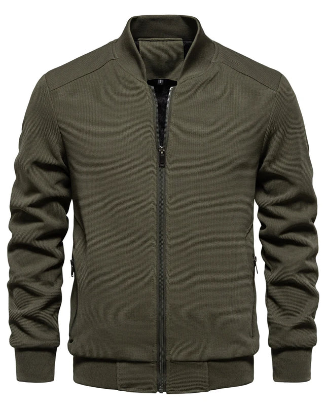 AIOPESON Men's Waffle Fleece Bomber Jacket - Warm Casual Outerwear
