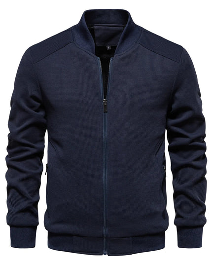 AIOPESON Men's Waffle Fleece Bomber Jacket - Warm Casual Outerwear
