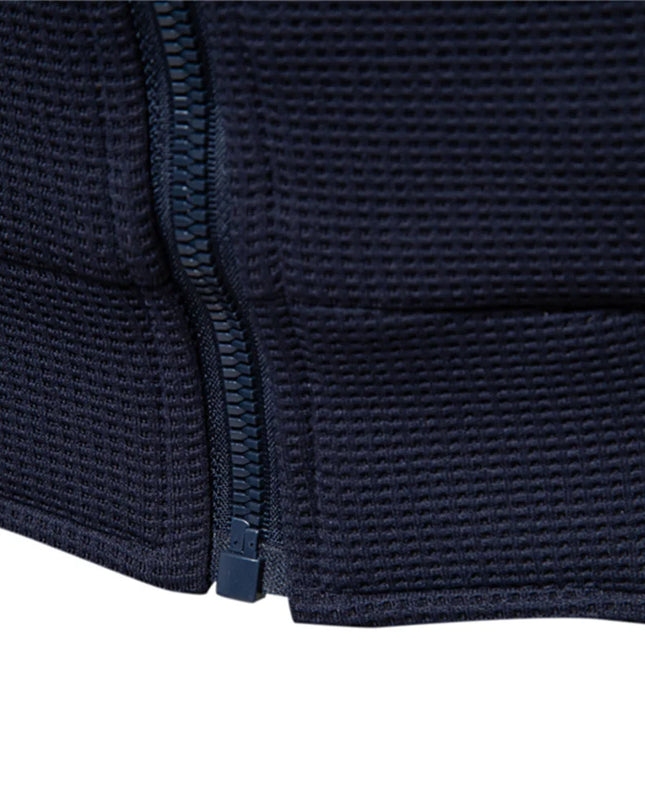 AIOPESON Men's Waffle Fleece Bomber Jacket - Warm Casual Outerwear