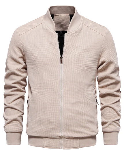 AIOPESON Men's Waffle Fleece Bomber Jacket - Warm Casual Outerwear