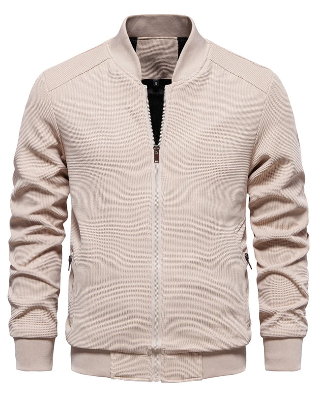 AIOPESON Men's Waffle Fleece Bomber Jacket - Warm Casual Outerwear