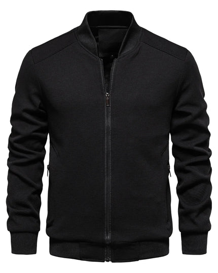 AIOPESON Men's Waffle Fleece Bomber Jacket - Warm Casual Outerwear