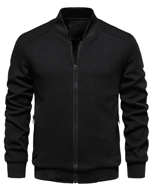 AIOPESON Men's Waffle Fleece Bomber Jacket - Warm Casual Outerwear
