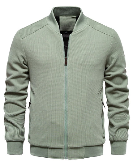 AIOPESON Men's Waffle Fleece Bomber Jacket - Warm Casual Outerwear