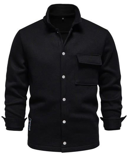AIOPESON Men's Waffle Fleece Jacket - Thick & Warm with Pocket