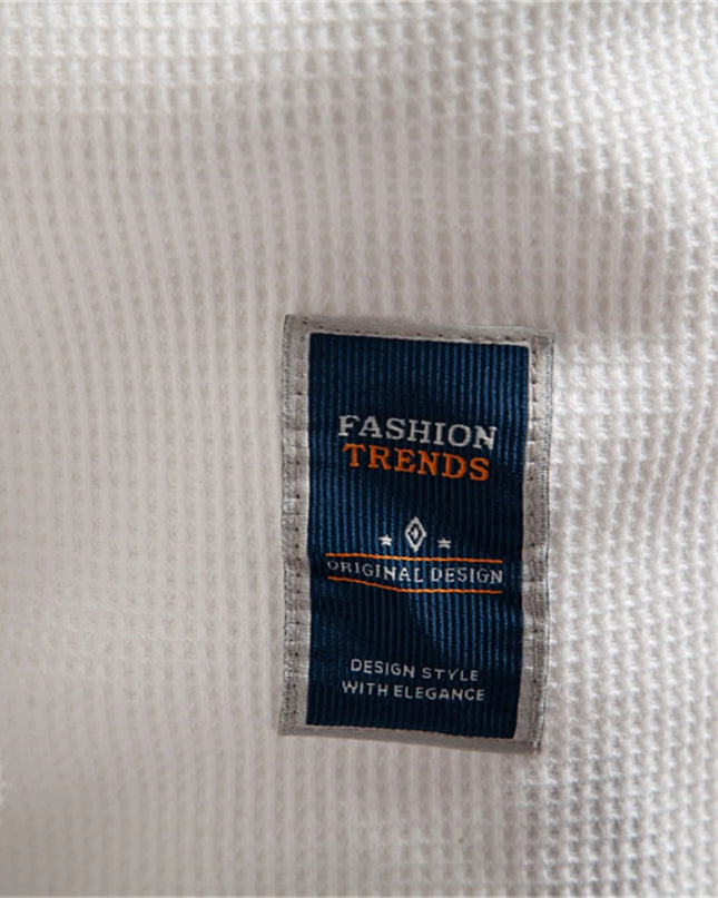 AIOPESON Men's Waffle Fleece Jacket - Thick & Warm with Pocket
