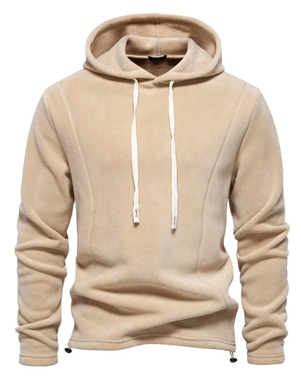 AIOPESON Men's Winter Fleece Hoody - Warm Casual Soft Shell Sweatshirt
